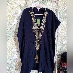 NWT Lilly Pulitzer Chai Caftan in True Navy